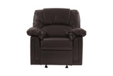 Motion Recliner Chair 1pc Glider Couch Living Room Furniture Brown Bonded Leather HS00F6676-ID-AHD