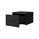 Elfrida Wall-Mounted Nightstand, Sleek Single-Drawer Design with Spacious Top Shelf B128P176108