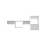 White Wall-Mounted Shelf Unit with 5 Shelf B062P252161