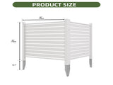 Air Conditioner Privacy Screen Fence, 44"W x 44"H 2 Panels Vinyl Outdoor Pool Equipment Trash Can 46028027