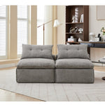 ZUN [NEW ARRIVED] Modular Sofa,No Armrests,At will DIY, Chenille Fabric,Neck Pillow-Back W2108P261275