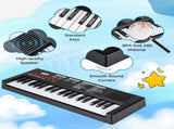 Black 37 Keys Kids Electronic Keyboard with Microphone, 8 Tones & 8 Rhythms Piano Toy for Ages 3 73169368