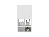Wall Cabinet with Sink, 1 Door, 5 Shelves, White B097P350333