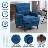 Accent Chair With Comfy Chenille Club Fabric,Comfy Upholstered Living Room Arm Chair,Springs 90350839
