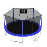 ZUN 14FT Trampoline ,Sports Fitness Trampolines with Enclosure Net, Recreational Trampolines for Outdoor W1163120240