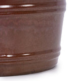 3 Pieces Ceramic Flowerpot, Modern Planter for Patio, Garden or Windowsills - Bean Paste Red W3273P321532