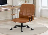 Antique brown PU leather color office chair, with armrest, high backrest, soft foam seating, 360 W3149P375077