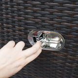 Outdoor Recliner Chair,Separate Adjustment Mechanism PE Wicker Adjustable Reclining Lounge Chair and W2749P225114