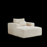 62.5-Inch Corduroy Sponge Sofa Lounge Chair,No Assembly Required,Fluffy Modern Sleeper Chair for W834P206038