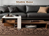 2-Tier Modern Geometric Coffee Table Engineered Wood Low Center Table with Storage Shelf, Waterproof 69288557