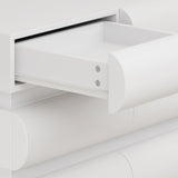 8 Drawer Dresser for Bedroom, White Dresser No Handle, Modern 8 Chest of Drawers with Wide Storage W757P235729