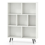 7 Cube Bookcase 3-Tier Modern Storage Organizer with 4 Metal Legs Bookshelves 68770112
