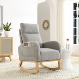 Welike 27.6"W Modern Accent High Backrest Living Room Lounge Arm Rocking Chair, Two Side W83472306