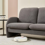 59" Sofa Small Couch for Living Room, Sherpa Fabric Upholstered Sofa Couch, Small W1765P172416