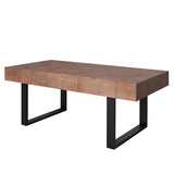 Rustic Industrial Wood Coffee Table, 47.2*23.5x18" Wood Coffee Table, Handcrafted Table W2729P270748