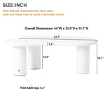 ZUN ON-TREND 44'' x 25.9'' Easy Assembly Cloud Coffee Table with 1.5'' Thick Tabletop, Cream Style N721P190395K