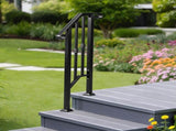 Matte Black Outdoor 1st Tier Iron Handrail 54990724