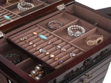 Jewelry Armoire with Mirror, 8 Drawers & 16 Necklace Hooks, 2 Side Swing Doors 62583884
