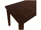 1pc Contemporary Style Rectangular Table with18" Leaf Tapered Block Feet Brown Wood Finish B011138068