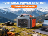 Portable Power Station, 296Wh 300W Lithium Battery, 300W AC/PD100W Output, Solar Generator for 73993667