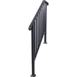 Handrails for Outdoor Steps, Fit 3 or 4 Steps Outdoor Stair Railing, Picket3 Wrought Iron Handrail, W465124224