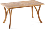 ZUN Outdoor Dining Table 59" Rectangular Wood Table 57488.00