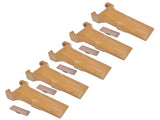 5Pk Bucket Teeth with Flex Pins Yellow V17SYL V17PN Fit for Backhoe Loader Excavator 78252129