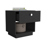Nightstand Viliigili, One Drawer, Black Wengue Finish B092123121