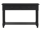 Console Table Traditional Design with Two Drawers and Bottom Shelf --Self-pick up is not 41186095