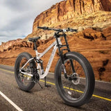 A26309 26 inch Mountain Bike,Full-Suspension 21 Speeds Drivetrain with Disc-Brake MTB Bicycle, 26*4" W709P291973