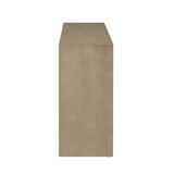 U_Style 60" 3-Door Sideboard with 3 Drawers - Modern Solid Ash Veneer MDF Sideboard, Semi-Open Shelf N711P289141O