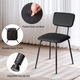 Set of 6 Modern Padded Dining Chairs for Kitchen Bar Office Chair, Black 09325536