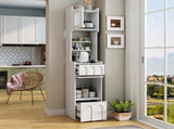 70.87" H Tall Bathroom Storage Cabinet with 1 Doors and 2 Drawer, Narrow Storage Unit, Floor Cabinet W331P298183