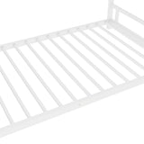 Metal Twin over Twin Bunk Bed/ Heavy-duty Sturdy Metal/ Noise Reduced/ Safety Guardrail/No Box W1935P235016
