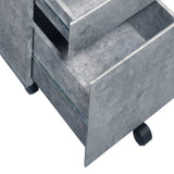 Silver 3-drawer File Cabinet B062P184519