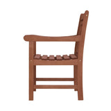 Lidwina Reddish Brown Tropical Wood Patio Armchair B093121210