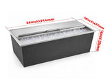 Drop-In Ice Chest, Stainless Steel Ice Storage Box with Sliding Lid and Drain Hose, Ice Bin for 50601317