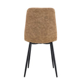 ZUN Modern Style Dining Chair Mid Century Modern Chair, Shell Lounge Upholstered Chair with Metal Legs N752P186178G