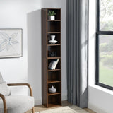 8-Tier Media Tower Rack, CD DVD Slim Storage Cabinet with Adjustable Shelves, Tall Narrow Bookcase W487P318934