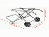 350 lbs Portable Table Saw Stand, Rolling Foldable Heavy Duty Construction with 8 Inch Rubber 65428026