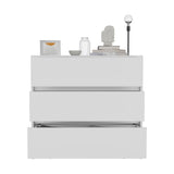 Austin Three Drawer Dresser, Pull Out Mechanism-White B20092131