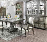 Glorious Classic Traditional Dining Chairs Gray Color Solid wood Leatherette Cushion Seat Set of 2pc B011115503