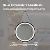 24inch Bathroom Led Classy Vanity Mirror with focused backplane,Black aluminum alloy frame,High W1992P211230