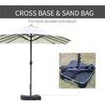 ZUN Outdoor beach umbrella/Double-Sided Market Umbrella （Prohibited by WalMart） 75782802