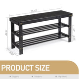 3-Tier Seamless Top Bamboo Shoe Rack 24686137