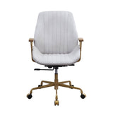 ZUN Vintage White Office Chair with Swivel B062P215466