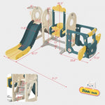 ZUN Kids Swing-N-Slide with Bus Play Structure, Freestanding Bus Toy with&Swing for Toddlers, Bus PP299290AAL