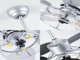 42" Ceiling Fan, Indoor Ceiling Fan With Light with Remote Control, Noiseless Reversible Motor, 6 W3775P464134