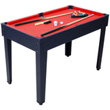 5-in-1 Multi-Game Table - Billiards, Push Hockey, Foosball, Ping Pong, and Basketball black/red 77723643