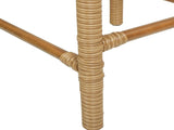 Lucia 25.5" Backless Upholstered Counter Stool with Resin Rattan Frame, Ivory White Boucle B2719P238395